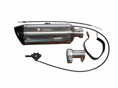 Valvetronic VTD.BIKE.SB.UVM.STR.38MM Universal Bike Valved Straight Muffler Kit 1.5-Inch / Valvetronic VTD.BIKE.SB.UVM.STR.38MM Muffler