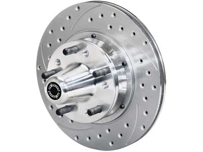 Wilwood 140-10888-Z Front Hub Kit with 11" Vtd Rtr, Drilled,Zinc 37-48 Ford Car Spindle / Wilwood 140-10888-Z Hub Kit
