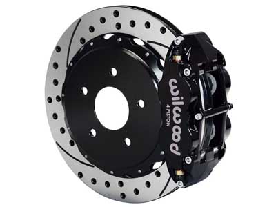 Wilwood 140-10909-D SL4R Rear 13" Brakes Black Drilled 1967-1992 GM 12-Bolt Front Mnt 2.81 w/C-Clip / Wilwood 140-10909-D Big Brake Kit