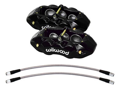 Wilwood 140-11857-BK-U D8-6 Front Black Caliper Kit with Brake Lines for 1965-1982 Corvette / Wilwood 140-11857-BK-U D8-6 Front Big Brake Kit