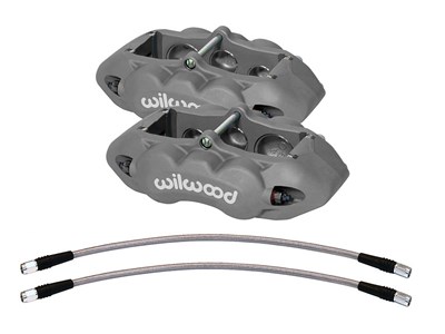 Wilwood 140-11857-U D8-6 Front Gray Caliper Kit with Brake Lines for 1965-1982 Corvette / Wilwood 140-11857-U D8-6 Front Big Brake Kit