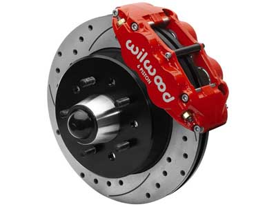 Wilwood 140-12272-DR FNSL6R Front Hub & Big Brake Kit,13", Drilled , Red Magnum Force Drop Spindle / Wilwood 140-12272-DR Big Brake Kit