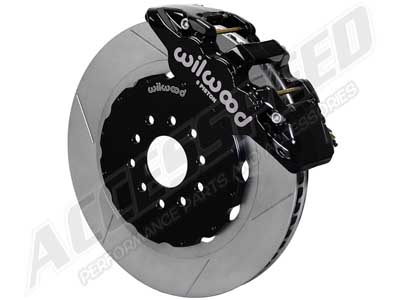 Wilwood 140-12876 Black AERO6 Front Big Brake Kit With Slotted 14" Rotors 1999-2012 Subaru WRX / Wilwood 140-12876 Big Brake Kit