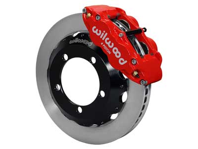 Wilwood 140-13329-R SL4R Front 14" Big Brake Kit Red Slotted 1966-1975 Bronco Dana 30/44 W/Drum / Wilwood 140-13329-R Big Brake Kit