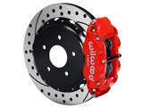 Wilwood 140-13677-DR SL4R Rear 13" Brake Kit Red Drilled 2.5" O/S, Ford Big New Style Staggered Mnt / Wilwood 140-13677-DR Big Brake Kit