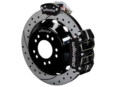 Wilwood 140-14090-D DPR/MC4 13" Rear Brake Kit W/Lines, Black, Drilled for Factory-5 T-Bird 8.8 IRS / Wilwood 140-14090-D Dynapro MC4 Rear Big Brake Kit