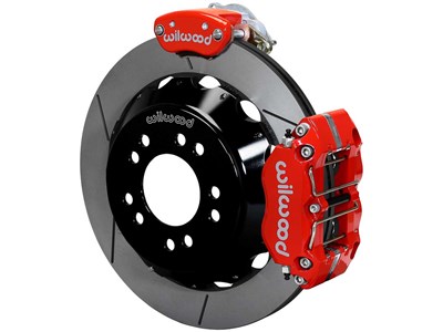 Wilwood 140-14090-R DPR/MC4 13" Rear Brake Kit W/Lines, Red, Slotted for Factory-Five 8.8 T-Bird IRS / Wilwood 140-14090-R Dynapro MC4 Rear Big Brake Kit