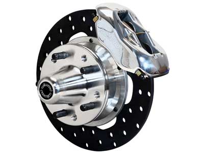 Wilwood 140-1501-DP Dynalite Front Drag Brake Kit, Drilled 10.75", Polished 37-48 Ford Car Spindle / Wilwood 140-1501-DP Big Brake Kit
