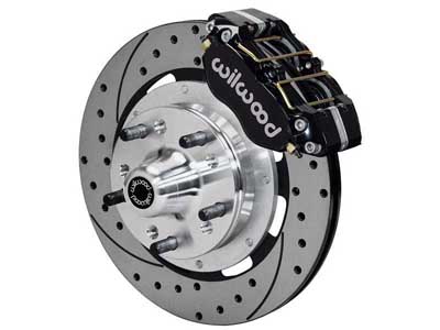 Wilwood 140-15406-D Dynapro DB 12.19" Front Hub Brake Kit, Drilled, Black, 1970-1973 Ford Cars / Wilwood 140-15406-D Big Brake Kit