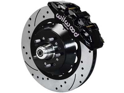Wilwood 140-15558-D AERO6 14" Front Big Brake Kit Drilled, Black, 1955-1957 Chevy W/CPP Drop Spindl / Wilwood 140-15558-D Big Brake Kit