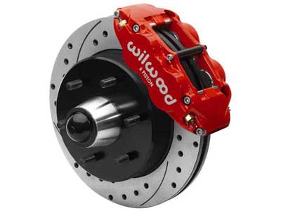 Wilwood 140-15944-DR SL6R 12" Front Big Brake Kit, Drilled, Red, 1963-87 GM C10/C15 W/Drop Spindle / Wilwood 140-15944-DR Front Big Brake Kit