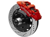 Wilwood 140-15947-DR AERO6 14-in Front Big Brake Kit Drilled Red, 1963-87 GM C10/C15 W/Drop Spindle