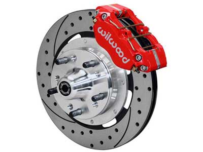Wilwood 140-15981-DR Dynapro Radial Front 12" Big Brake Kit, Red, Drilled, 1970-1990 GM A/B/F/X Body / Wilwood 140-15981-DR Forged Dynapro Big Brake Kit