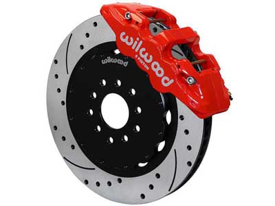 Wilwood 140-16403-DR AERO6 Front Hat Big Brake Kit,14", Drilled, Red 1994-2004 Mustang w/Lines / Wilwood 140-16403-DR Big Brake Kit