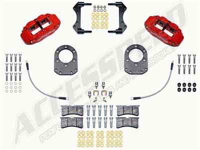 Wilwood 140-16675-R FNSL4R Front Red Caliper Upgrade Kit for 1969-1983 Porsche 911 with 3.50" Mounts / Wilwood 140-16675-R Big Brake Kit