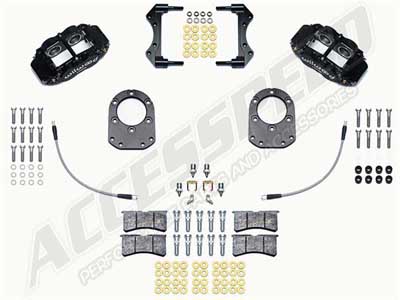 Wilwood 140-16675 FNSL4R Front Black Caliper Upgrade Kit for 1969-1983 Porsche 911 with 3.50" Mounts / Wilwood 140-16675 Big Brake Kit