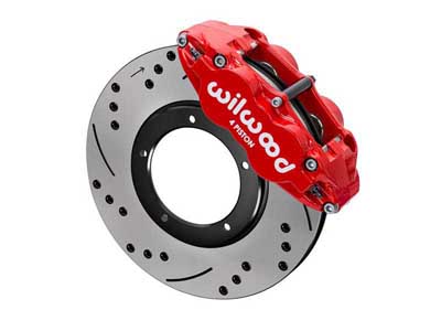 Wilwood 140-16681-DR FNSL4R Front Big Brake Kit 11.10" Drilled Red 1984-1989 Porsche 911-3.50" MT / Wilwood 140-16681-DR FNSL4R Front Big Brake Kit
