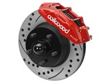Wilwood 140-16801-DR Red D11 Front Big Brake Kit, Drilled, 1965-67 Mustang Cougar Fairlane Ranchero / Wilwood 140-16801-DR Red D11 Front Big Brake Kit