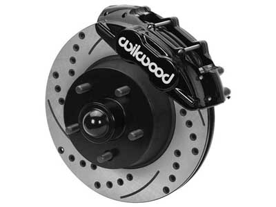 Wilwood 140-16801-D Black D11 Front Big Brake Kit, Drilled, 1965-67 Mustang Cougar Fairlane Ranchero / Wilwood 140-16801-D Black D11 Front Big Brake Kit