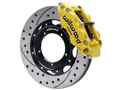Wilwood 140-16947-DY FNSL4R Front 12" Big Brake Kit, Drilled, Yellow 1969-1989 Porsche 911-3.5" MT / Wilwood 140-16947-DY Porsche 911 Big Brake Kit