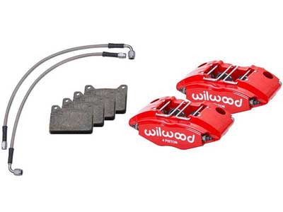 Wilwood 140-17019-R Powerlite Front Red Caliper Kit w/Brake Lines for 1969-1974 Porsche 911 w/3" MT / Wilwood 140-17019-R Porsche 911 Caliper Kit
