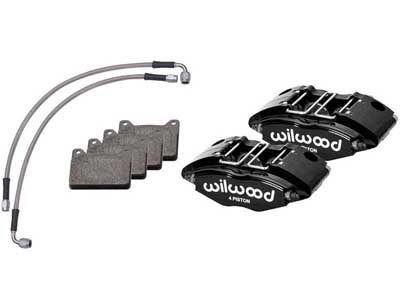 Wilwood 140-17019 Powerlite Front Caliper Kit w/Brake Lines, Black for 1969-1974 Porsche 911 w/3" MT / Wilwood 140-17019 Porsche 911 Caliper Kit