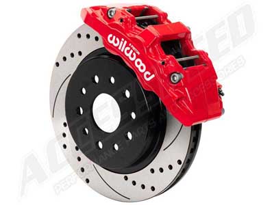 Wilwood 140-17511-DR Front 13.31" AERO6-DM Big Brake Kit, Red, Drilled, for 2015-2021 Toyota Tacoma / Wilwood 140-17511-DR Front AERO6-DM Big Brake Kit
