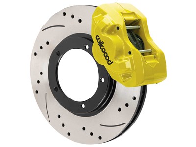 Wilwood 140-17653-DY D45 11" Front Brake Kit W/Lines, Yellow, Drilled 1975-83 Porsche 911 W/3.50 Mnt / Wilwood 140-17653-DY Porsche Front Big Brake Kit