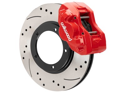 Wilwood 140-17654-DR D45 11" Front Brake Kit W/Lines, Red, Drilled 1984-89 Porsche 911 W/3.50 Mnt / Wilwood 140-17654-DR Porsche Front Big Brake Kit