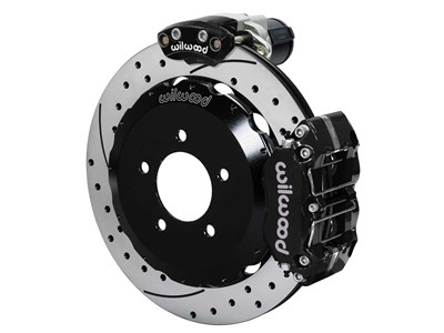 Wilwood 140-17725-D DPR 12.88" Rear EPB Brake Kit W/Lines, Black, Drilled for Factory-5 Mustang IRS / Wilwood 140-17725-D Dynapro EPB Rear Big Brake Kit