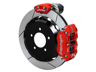 Wilwood 140-17725-R DPR 12.88" Rear EPB Brake Kit W/Lines, Red, Slotted for Factory-5 Mustang IRS / Wilwood 140-17725-R Dynapro EPB Rear Big Brake Kit
