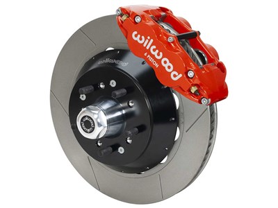 Wilwood 140-17736-R FNSL6R 12.88" Front Big Brake Kit, Red, Slotted for 1965-1968 Impala Drum / Wilwood 140-17736-R FNSL6R Front Big Brake Kit
