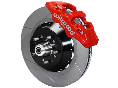 Wilwood 140-17737-R AERO6 14" Front Big Brake Kit, Red, Slotted for 1965-1968 Impala Drum / Wilwood 140-17737-R AERO6 Front Big Brake Kit