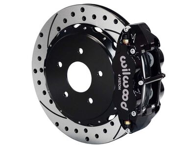 Wilwood 140-18151-D FNSL4R Rear 12.88" Brake Kit, Drilled, Black, Big Ford New Style 2.50" O/S 6 Lug / Wilwood 140-18151-D SL4R Rear Big Brake Kit