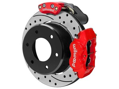 Wilwood 140-18159-DR Dynalite Rear 12.19" EPB Brake Kit, Drilled, Red, 1971-91 Blazer 4x4 2.46" OS / Wilwood 140-18159-DR Dynalite EPB Rear Brake Kit