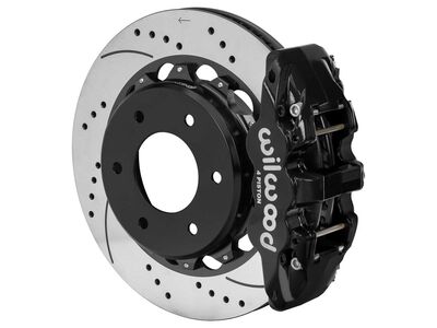 Wilwood 140-18162-D AERO4 Rear 14" Big Brake Kit, Drilled, Black for 1971-1991 Blazer 4x4 2.46" OS / Wilwood 140-18162-D AERO4 Rear Big Brake Kit