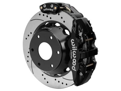 Wilwood 140-18163-D AERO4 Rear 14" EPB Brake Kit, Drilled, Black for 1971-1991 Blazer 4x4 2.46" OS / Wilwood 140-18163-D AERO4 EPB Rear Big Brake Kit