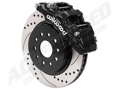 Wilwood 140-18208-D AERO6-DM Front 13.38" Big Brake Kit, Drilled, Black for 2013-2018 Ram 1500 4WD / Wilwood 140-18208-D AERO6-DM Front Big Brake Kit