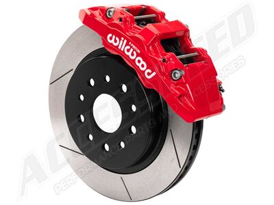 Wilwood 140-18208-R AERO6-DM Front 13.38" Big Brake Kit w/ Lines, Red for 2013-2018 Ram 1500 4WD / Wilwood 140-18208-R AERO6-DM Front Big Brake Kit