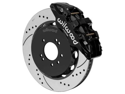 Wilwood 140-18251-D AERO6 Front 14" Brake Kit, Drilled, Black, 1989-98 Nissan 240SX 1989-94 Skyline / Wilwood 140-18251-D AERO6 Front Big Brake Kit