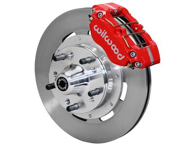 Wilwood 140-18358-R FDL Pro 11" Front Hub Brake Kit, Red, 1955-1957 Chevy W/Drop Spindle / Wilwood 140-18358-R Big Brake Kit