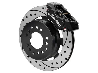 Wilwood 140-18364-D Dynalite Front 11.38" Brake Kit, Drilled Black, Roadster Shop Mustang II Spindle / Wilwood 140-18364-D Dynalite Front Big Brake Kit