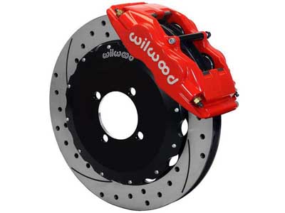 Wilwood 140-8335-DR Superlite 4 Front 13" Big Brake Kit, Drilled, Red, 2004-2006 Scion, 2000-05 Ech / Wilwood 140-8335-DR Big Brake Kit