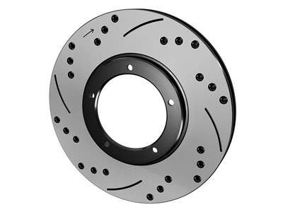 Wilwood 160-16693-BK SRP Vented Drilled & Slotted 5 x 4.961 Right-Hand Rotor / Wilwood 160-16693-BK SRP Vented Rotor