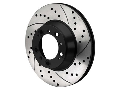 Wilwood 160-17068-BK SRP Vented Drilled & Slotted Rotor, 5 x 5.118, Right-Hand / Wilwood 160-17068-BK SRP Vented Rotor