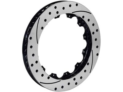 Wilwood 160-18050-BK SRP 13.5" Drilled Vented Right Hand Brake Rotor, 13.50 x .810, 12 on 8.75" / Wilwood 160-18050-BK SRP Brake Rotor
