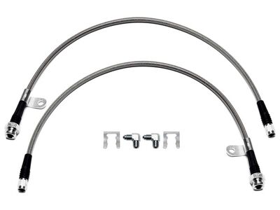 Wilwood 220-18241 Flexline Brake Line Kit, 23 inch, -3, M10x1.0 IF, 90 Deg 1/8-27, with Bracket / Wilwood 220-18241 Flexline Brake Line Kit