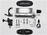 Wilwood 261-15659-P Compact Tandem Master Cylinder W/RH Bracket, Pushrod & Valve, 7/8" Bore, Silver / Wilwood 261-15659-P Master Cylinder Kit