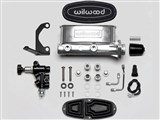 Wilwood 261-15661-P Compact Tandem Master Cylinder Kit With RH Bracket and Valve, 1.0" Bore, Silver / Wilwood 261-15661-P Master Cylinder Kit