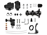 Wilwood 261-16963-BK Remote Tandem 1-1/8" Black Master Cylinder Kit w/Bracket, Valve & GM Angle Res